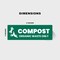 Fuel Stickers Compost Label for Waste Bin: Organic Waste / Compost Sticker, Outdoor, Heavy Duty, 6''x2'', 4PK Z-462COMPOST-4PK - alternate 6